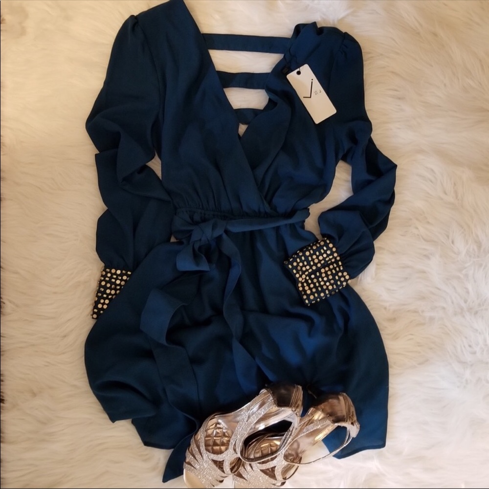 Very J Teal Dress